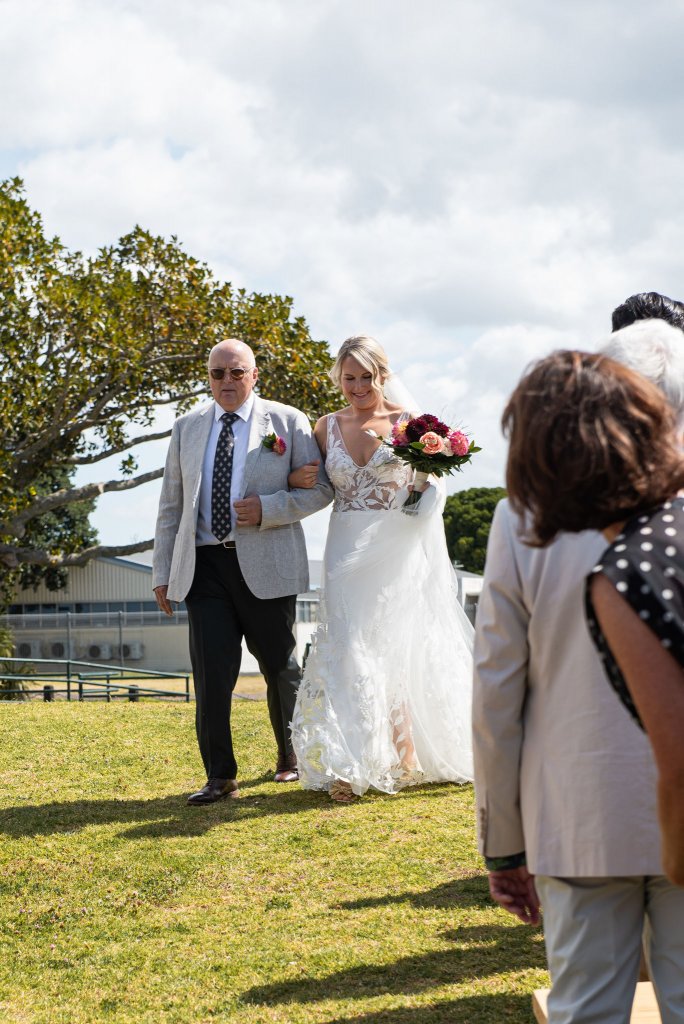 Lydia’s dress was made out of 3D lace manipulated & constructed to look like it ‘came like that’ heavily adorned around the hem and creeping up to a ‘V’ neck bodice, which has extra sparkle and sea pearls added – a truly bespoke Wedding dress for one of my best friends!